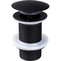 Piletta nera senza troppo pieno, piletta nera universale, piletta senza troppo pieno, piletta senza troppo pieno, piletta automatica per lavabo da appoggio