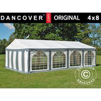 Tente de réception Original 4x8m PVC 900, Gris/Blanc