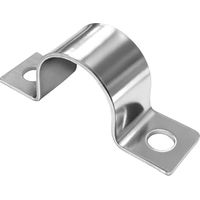 Lot de 20 Colliers Serrage en U Ø mm, 2 Trous Acier Inoxydable support U, Pour Fixation Fils, Tuyaux, Diamètre mm - 20mm