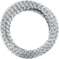 Vidaxl – Fil de fer barbelé hélicoïdal en acier galvanisé 60 m – Résistant aux intempéries – Protection efficace contre les intrusions