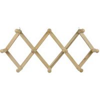1PZ APPENDIABITI ESTENSIBILE IN LEGNO 10 POSTI NATURALE - cm.32x79