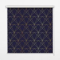 Store Enrouleur Intérieur pour Fenêtre - Store Tamisant - Store Enrouleur qui Laisse Passer la Lumière - Store Brise-Vue - Store - Store pour Intérieur - (100 cm x 140 cm) - Lignes jaunes reliées en