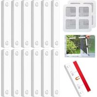 Confezione da 12 strisce magnetiche per schermo autoadesive, magneti universali potenti, clip per schermo (bianche)