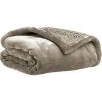VIVARAISE - Jeté de lit Michka - Couvre-lit double face polyester, texture galet, 240 x 220 cm