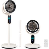 Pedestal Fan With Remote, LED Display, 8 Speeds