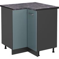 Mobile ad angolo cucina R-Line, Grigio-blu, 75.6 cm , PL Antracite, Vicco
