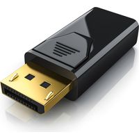 CSL DP auf HDMI Adapter mit Audioübertragung - Full HD 1080p - Ideal für Apple Produkte PC Grafikkarten