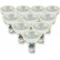 Lot de 10 Ampoules LED GU10 Dimmable 5W (Eq. 50W) – 420 Lumens Température de Couleur: Blanc neutre 4000K