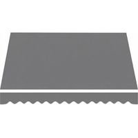Remplacer toile par toile auvent ombrelle UPF50+ cadre 3,5x2,5 m gris foncé