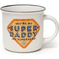Legami - Cup Puccino, Tazza in Porcellana New Bone China, Tema Super Daddy, Take a Break Collection, Capacità 350 ml, Lavabile in Lavastoviglie, Utilizzabile in Microonde