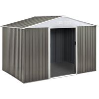 Abri jardin métal HABITAT ET JARDIN Dallas - 5,29 m² - Taupe