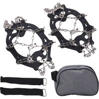 Crampons 19 Dents Antidérapants pour Chaussures Randonnée Montagne Neige Glace