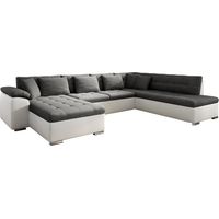 Sofá rinconero Comfivo Gemma, Soft 017 + Lux 06, Función de descanso, Almacenaje, 348x205x76cm, 0