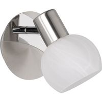 Spot Plafonnier 1xE14 Antibes Nickel Et Verre Blanc Trio Lighting