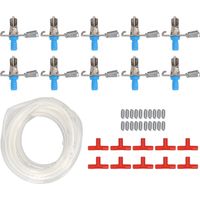 Abreuvoir automatique galvanisé pour lapin, 10 pièces, avec Tube de 5m, pour petits animaux, système d'arrosage pour volailles