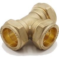 Prima Classic Compression Equal Tee 28mm Brass Fitting