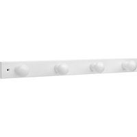 Weißer Holzkleiderbügel 4 Knöpfe 3774-2 Inofix