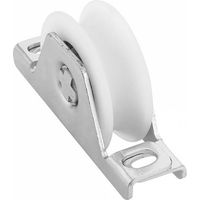 Roue de portail en nylon Ø80mm – Roulement à encastrer 20mm – Charge max 655kg – Fixation par vis – Estebro