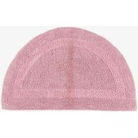 HOMESCAPES Luxury Reversible Semi Circle Bath Mat - Blush Pink