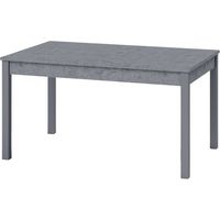 Tavolo pranzo allungabile grigio cemento in legno nobilitato cm 80x120-160