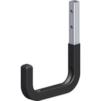 alfer Wandhaken Typ 5 gummiert 15 x 21 cm Alumium blank schwarz Universalhaken
