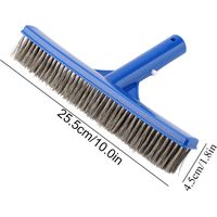 Cepillo profesional ManoMano de metal y nailon para piscinas, jacuzzis y estanques – dimensiones 25,5 cm x 4,5 cm con orificio de montaje