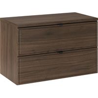 Waschtischunterschrank 80cm Elias mit 2 Schubladen, Holzoptik