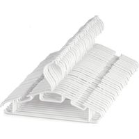60 Cintres Vêtements Bébés enfan en Plastique,Durables Stockage Cintres pour Enfants Cintres Bebe Couleur Unie Antidérapants pour Pantalon et Jupe bébé et Petits Enfants,Blanc,30cm