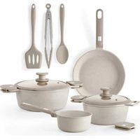 Pack Batería de Cocina Monix Denmark/ Cazo Ø16cm/ Sarten Ø24cm/ Cacerolas Ø20 - 24cm/ Aluminio Fundido/ Apta para Inducción