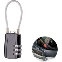 Cadenas Cable,Cadenas à Câble Rétractable,Cadenas à Combinaison Numérique,Antivol Casque vélo,Antivol Câble à Combinaison,Câble Antivol Vélo,Câble Antivol Numéros,Cadenas à Combinaison,1PCS