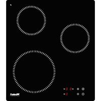 Table de cuisson à induction 3 feux Noir Encastrable 45 cm – Détecteur de casseroles – Programmation de fin de cuisson – Système de ventilation intelligent – Foster