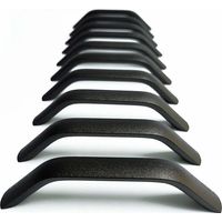 10 Pièces Poignées d'armoire, poignées de tiroir, boutons de porte d'armoire, quincaillerie de meubles minimaliste moderne, alliage d'aluminium noir mat