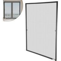 Randaco Zanzariera finestra telaio in alluminio zanzariera schermo protezione UV impermeabile 80x100CM Antracite