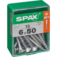 15er-Pack SPAX-Senkkopfschrauben aus Stahl, Durchmesser 6 mm x Länge 50 mm SPAX