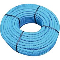 Tubo corrugato isolante azzurro Ø25 mm con tirafilo rotolo da 50 metri pvc autoestinguente tubifor 50-tf01025at050