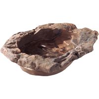 Bol à boire et à bain pour reptiles – Aspect naturel imitant la roche – Dimensions 52 x 39 x 7 cm – Marches intégrées pour sécurité – Hobby