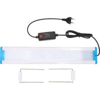 Lumière D'aquarium à LED, Lumière D'aquarium Ultra Fine avec 4 Rangées de Perles LED, Lumière D'aquarium à Commutation de 3 Couleurs, Supports à Clipser pour (Prise UE 38 cm /