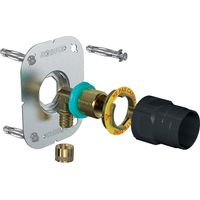 Kit plaque ROBIFIX+ pour tube PER ou PB - Modèle monotrou- raccord coudé à glissement - Ø sortie F1/2" - tube Ø 16mm