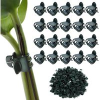 100Pcs Plant Clips, Green Orchid Clips, Plastic Plant Support Clips, Garden Plants Clips for Climbing Plants, Climbing Plant Clips for Orchids Tomatoes Peppers Seedlings Grape Vines