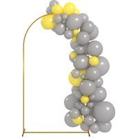 Arco metálico para rosas boda recubrimiento polvo 120x40x220 cm Dorado