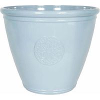 40cm Small Eden Emblem Plant Pot - Plastic - L40 x W40 x H30 cm - Blue
