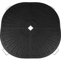 Base para Parasol de Resina 56 kg 4 Piezas Negra Lista para Usar – Soporte Estable para Sombrilla de Jardín, Terraza y Exterior con Diseño en Cruz Universal