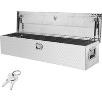 VEVOR Caja de herramientas de aluminio para camión 121,9x38,1x38,1 cm caja de descarga con cerradura con llaves y manijas laterales para almacenamiento de contenedores de automóviles remolques camper