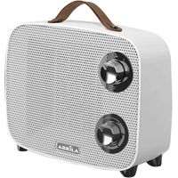 Keramik-Heizlüfter ptc corcega 1500w weiß/chrom 2Leistungen 3Funktionen thermische Abschaltung Kippsicherheit 21x23x13,6 cm