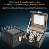 2 compartiments boîte à montres de luxe organisateur bijoux homme femme cadeau