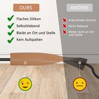 Selbstklebend Boden Kabelbrücke 6M PVC Kabelschutz Schwarz