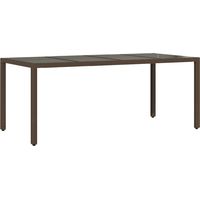 Maison Exclusive - Gartentisch mit Glasplatte Braun 190x90x75 cm