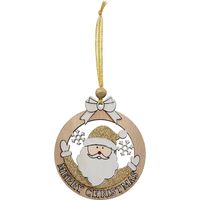 SDN HOLZ RUND PN GOLD 10CM - Feeric lights & christmas