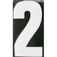 Conacord Reflektierende Klebezahl 2 weiß 170 mm 2 Klebebuchstaben & Zahlen