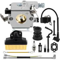 Vergaser für Stihl 021, 023, 025, MS210, MS230, MS250 Kettensägen mit Kraftstoffleitungs-Tuning-Kit 1123, 160, 1650, Zündspule und Luftfilter. Ersetzt Walbro WT286.